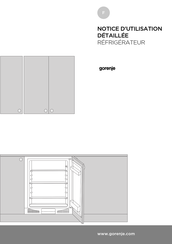 Gorenje RIU6092AW Notice D'utilisation