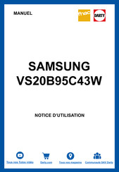 Samsung VS20B95C43W Manuel D'utilisation