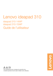 Lenovo ideapad 310-15IAP Guide De L'utilisateur