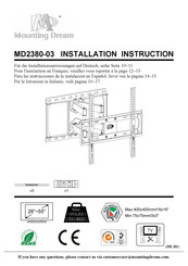 Mounting Dream MD2380-03 Instructions D'installation