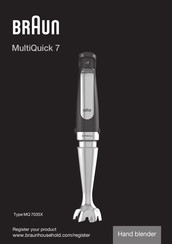 Braun MultiQuick 7 MQ 7035x Mode D'emploi