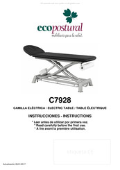 ECOPOSTURAL C7928 Instructions