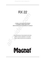 MAC Audio RX 22 Mode D'emploi