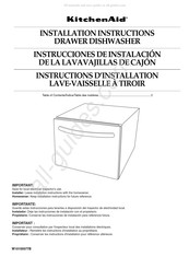 KitchenAid KUDD03STBL Instructions D'installation