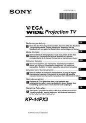 Sony WEGA KP-44PX3 Mode D'emploi