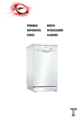 Bosch SPS25CW00E Mode D'emploi