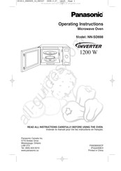 Panasonic NN-SD698 Mode D'emploi