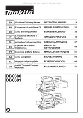 Makita DBO381 Manuel D'instructions