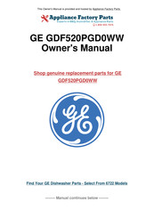 GE GDF520PGD0WW Manuel D'utilisation