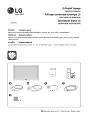 LG 22SM3G Guide D'installation