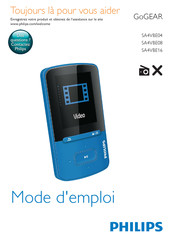 Philips GoGEAR SA4VBE08SN Mode D'emploi