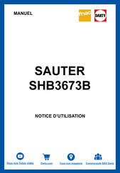 sauter SHB3673B Instruction Utilisateur