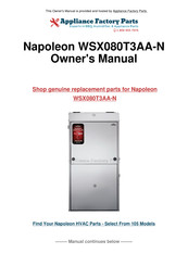 Napoleon WSX-N Serie Instructions D'installation Et D'opération