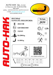 Auto-Hak J93V Instructions De Montage