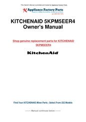 KitchenAid 5KPM5EER4 Mode D'emploi