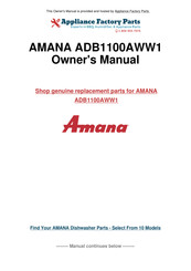 Amana ADB1100AWW1 Mode D'emploi