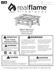 RealFlame Morrison 906LP Manuel D'utilisation