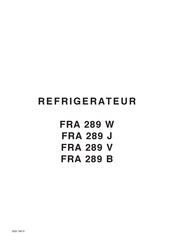 FAURE FRA 289 V Manuel D'utilisation