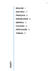 Philips HQ671 Mode D'emploi