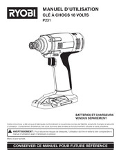 Ryobi P231 Manuel D'utilisation