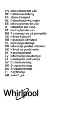 Whirlpool WHVS92FLTK Mode D'emploi