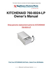 KitchenAid 760-0024-NG Instructions D'installation Et Guide D'utilisation Et D'entretien