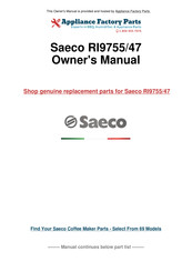 Saeco RI9755/47 Mode D'emploi