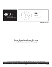 Kalia URBA FU2112 Instructions D'installation