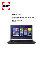 Acer Aspire V17 Nitro Manuel D'utilisation