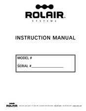 Rolair V5160PT03XB Manuel D'instructions