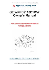 GE Profile WPRB9110D1WW Manuel D'utilisation