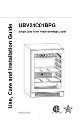 Zephyr UBV24C01BPG Guide D'utilisation, D'entretien Et D'installation