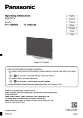 Panasonic TV-77Z93AEK Mode D'emploi