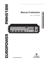 Behringer EUROPOWER PMH518M Manuel D'utilisation