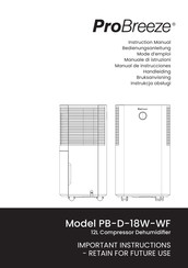 ProBreeze PB-D-18W-WF Mode D'emploi