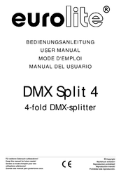 EuroLite DMX Split 4 Mode D'emploi