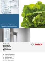 Bosch KSF Série Mode D'emploi