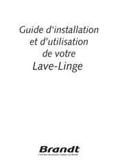 Brandt WTC1283F Guide D'installation Et D'utilisation