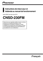 Pioneer CNSD-230FM Guide De Mise À Jour