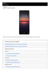 Sony Xperia 1 II XQ-AT51 Guide D'aide