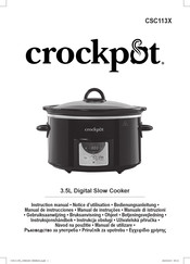 crockpot CSC113X Notice D'utilisation