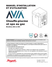 Raypak AVIA 264 Manuel D'installation Et D'utilisation