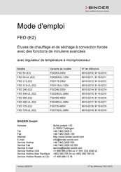 Binder 9010-0219 Mode D'emploi