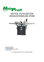 Holzprofi ZF200 Notice D'utilisation