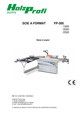 Holzprofi FP-300 Mode D'emploi