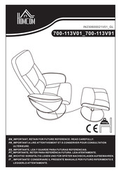 HOMCOM 700-113V01 Mode D'emploi