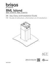 Zephyr Brisas BML Island Guide D'utilisation, D'entretien Et D'installation