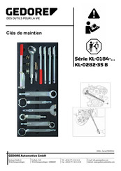 Gedore KL-0184 Serie Mode D'emploi