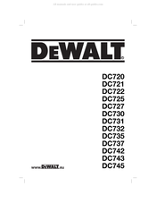 DeWalt DC731 Mode D'emploi