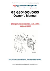 GE GSD4060V00SS Manuel D'utilisation